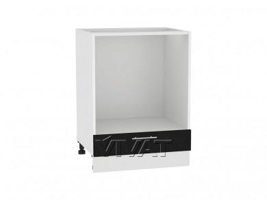 Шкаф под духовку Валерия-М 600 Чёрный металлик / Белый