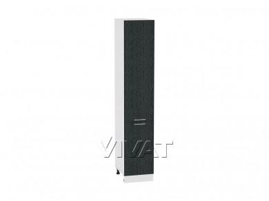 Шкаф-пенал Валерия-М 400Н (для верхних шкафов 920) Чёрный металлик дождь / Белый