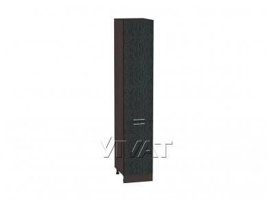 Шкаф-пенал Валерия-М 400 (для верхних шкафов 720) Чёрный металлик дождь / Graphite