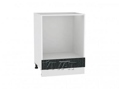 Шкаф под духовку Валерия-М 600 Чёрный металлик дождь / Белый