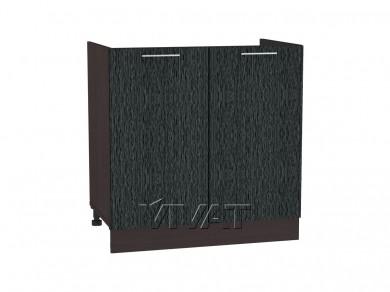 Шкаф-мойка Валерия-М 800 Чёрный металлик дождь / Graphite