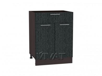 Шкаф нижний с 1 ящиком Валерия-М 601М Чёрный металлик дождь / Graphite