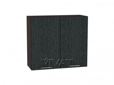 Шкаф верхний Валерия-М 800 Чёрный металлик дождь / Graphite