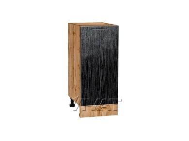 Шкаф нижний Валерия-М 350 Чёрный металлик дождь / Дуб Вотан