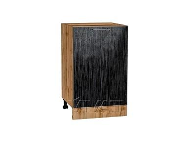 Шкаф нижний Валерия-М 500/Д Чёрный металлик дождь