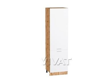 Шкаф пенал Валерия-М 600 (для верхних шкафов 720) Белый глянец / Дуб Вотан