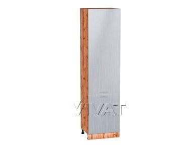 Шкаф пенал Валерия-М 600Н (для верхних шкафов 920)/Д Серый металлик дождь светлый