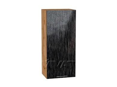 Шкаф верхний Валерия-М 400Н Чёрный металлик дождь / Дуб Вотан