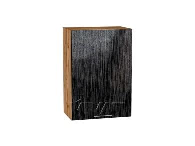Шкаф верхний Валерия-М 500 Чёрный металлик дождь / Дуб Вотан