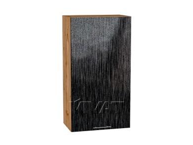Шкаф верхний Валерия-М 500Н Чёрный металлик дождь / Дуб Вотан