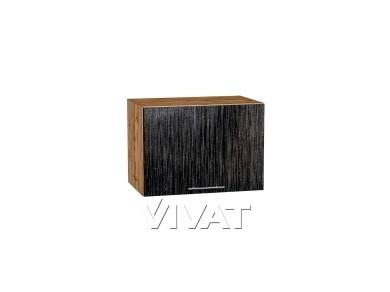 Шкаф верхний горизонтальный Валерия-М 500 Чёрный металлик дождь / Дуб Вотан
