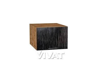 Шкаф верхний горизонтальный с увеличенной глубиной Валерия-М 510 Чёрный металлик дождь / Дуб Вотан