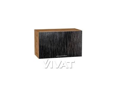 Шкаф верхний горизонтальный Валерия-М 600 Чёрный металлик дождь / Дуб Вотан