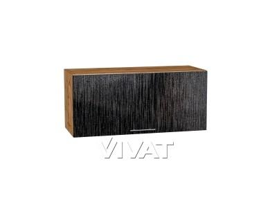 Шкаф верхний горизонтальный Валерия-М 800 Чёрный металлик дождь / Дуб Вотан