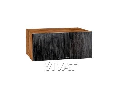 Шкаф верхний горизонтальный с увеличенной глубиной Валерия-М 810 Чёрный металлик дождь / Дуб Вотан
