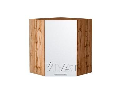 Шкаф верхний угловой Валерия-М 590 Белый металлик / Дуб Вотан