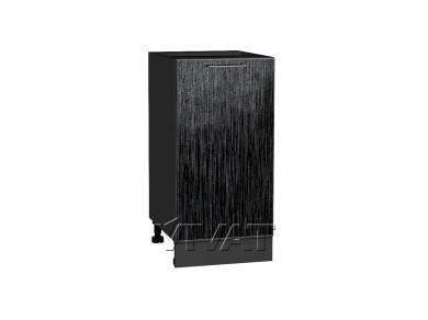 Шкаф нижний Валерия-М 400 Чёрный металлик дождь / Graphite