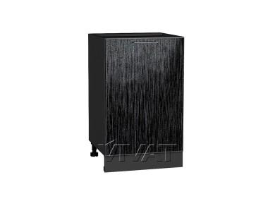 Шкаф нижний Валерия-М 500/G Чёрный металлик дождь