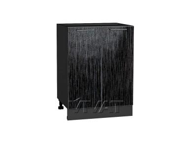 Шкаф-мойка Валерия-М 600 Чёрный металлик дождь / Graphite