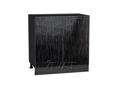 Шкаф нижний Валерия-М 800 Чёрный металлик дождь / Graphite