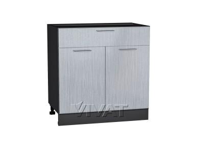 Шкаф нижний с 1 ящиком Валерия-М 800/G Серый металлик дождь светлый