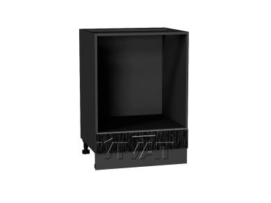 Шкаф под духовку Валерия-М 600/G Чёрный металлик дождь