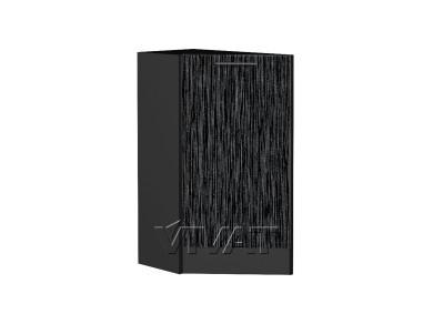 Шкаф нижний торцевой Валерия-М 300 Чёрный металлик дождь / Graphite