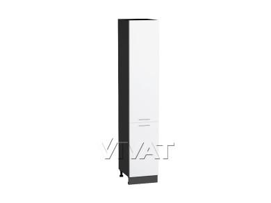 Шкаф пенал Валерия-М 400 (для верхних шкафов 720) Белый глянец / Graphite