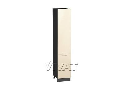 Шкаф пенал Валерия-М 400 (для верхних шкафов 720) Бежевый металлик / Graphite