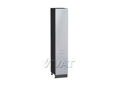 Шкаф пенал Валерия-М 400 (для верхних шкафов 720) Серый металлик дождь светлый / Graphite