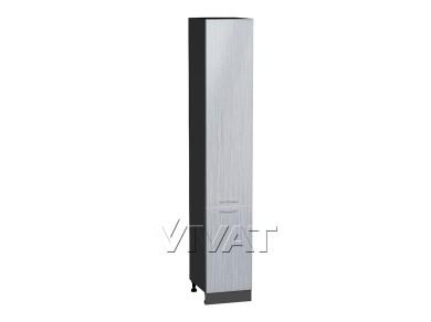 Шкаф пенал Валерия-М 400Н (для верхних шкафов 920) Серый металлик дождь светлый / Graphite