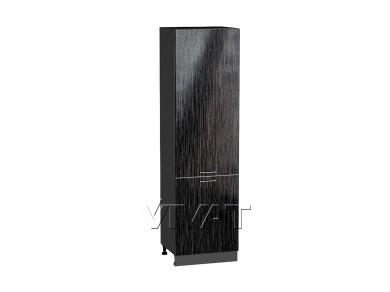 Шкаф пенал Валерия-М 600 (для верхних шкафов 720)/G Чёрный металлик дождь