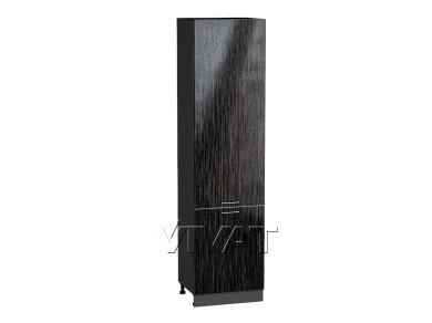 Шкаф пенал Валерия-М 600Н (для верхних шкафов 920)/G Чёрный металлик дождь