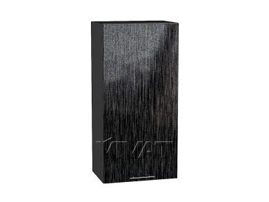 Шкаф верхний Валерия-М 450Н Чёрный металлик дождь / Graphite