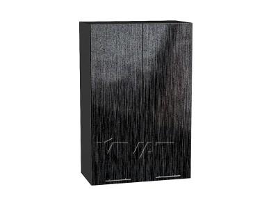 Шкаф верхний Валерия-М 600Н Чёрный металлик дождь / Graphite