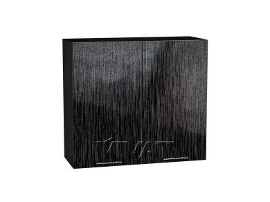 Шкаф верхний Валерия-М 800/G Чёрный металлик дождь
