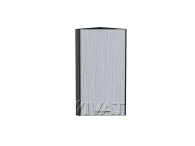 Шкаф верхний торцевой Валерия-М 300 Серый металлик дождь светлый / Graphite