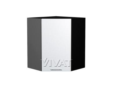 Шкаф верхний угловой Валерия-М 590 Белый металлик / Graphite