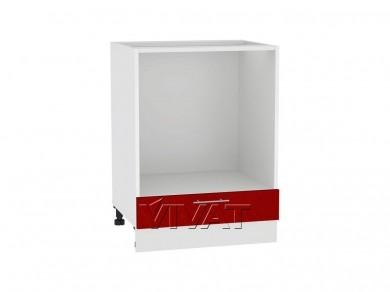 Шкаф под духовку Валерия-М 600 Гранатовый металлик / Белый