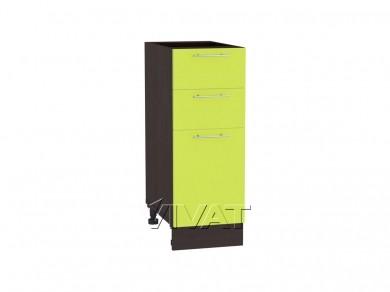 Шкаф нижний с 3-мя ящиками Валерия-М 300 Лайм глянец / Graphite