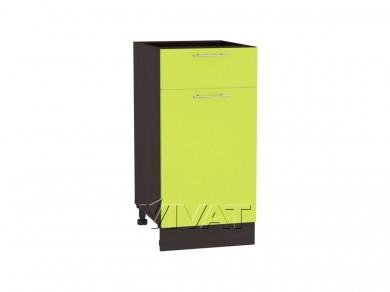 Шкаф нижний с 1 ящиком Валерия-М 400 Лайм глянец / Graphite