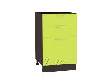 Шкаф нижний с 3-мя ящиками Валерия-М 500 Лайм глянец / Graphite