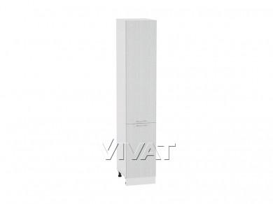 Шкаф-пенал Валерия-М 400 (для верхних шкафов 720) Серый металлик дождь светлый / Белый