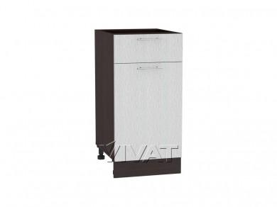 Шкаф нижний с 1 ящиком Валерия-М 400 Серый металлик дождь светлый / Венге