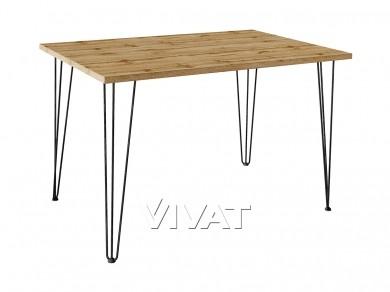 Стол прямоугольный TLC-1.2 1200 (LH3-10 710) Wotan Oak 2S/Чёрный