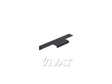 Ручка торцевая мебельная Т-2 Матовый черный