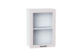 Шкаф верхний со стеклом Барселона 500 Кашемир / Белый