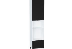 Шкаф пенал под встраиваемую бытовую технику Евро 600Н (для верхних шкафов 920) Антрацит / Белый