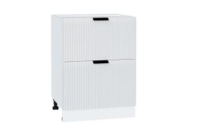 Шкаф нижний с 2-мя ящиками Евро Лайн 600 Белый / Белый
