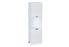 Шкаф пенал под бытовую технику Евро Лайн 600 (для верхних шкафов 720) Белый / Белый